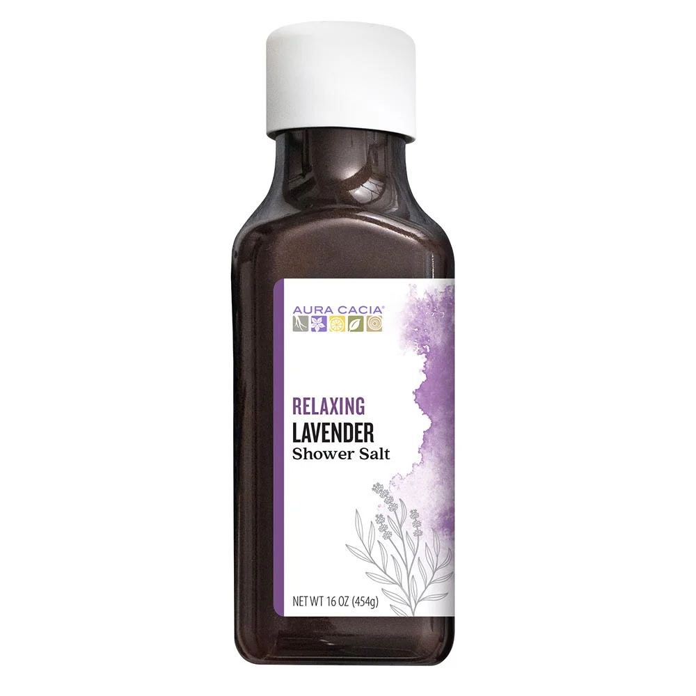 Muối tắm hoa oải hương Aura Cacia Relaxing Shower Salt Lavender
