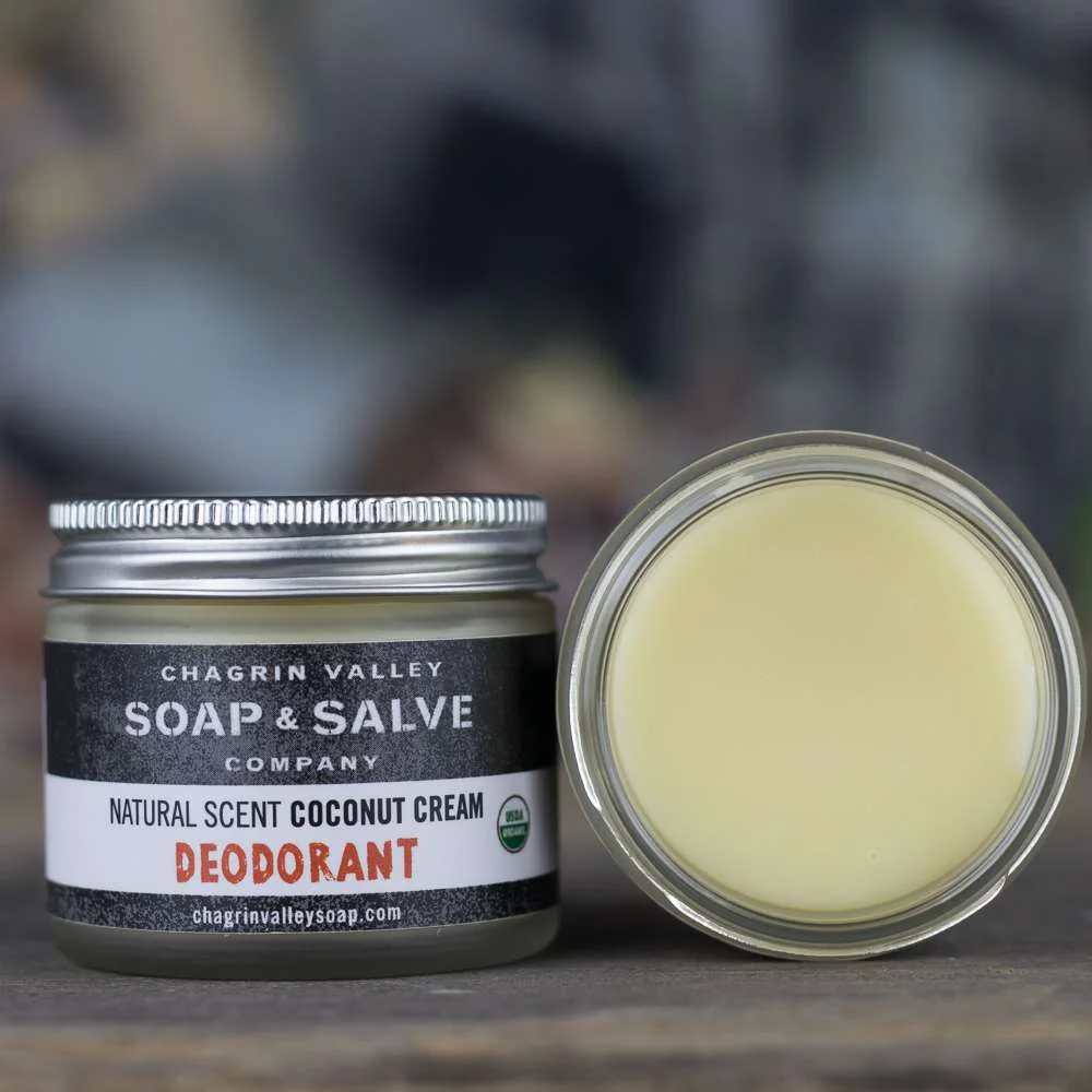 Khử mùi tự nhiên Chagrin Valley Soap & Salve Company Coconut Cream Deodorant Natural Scent