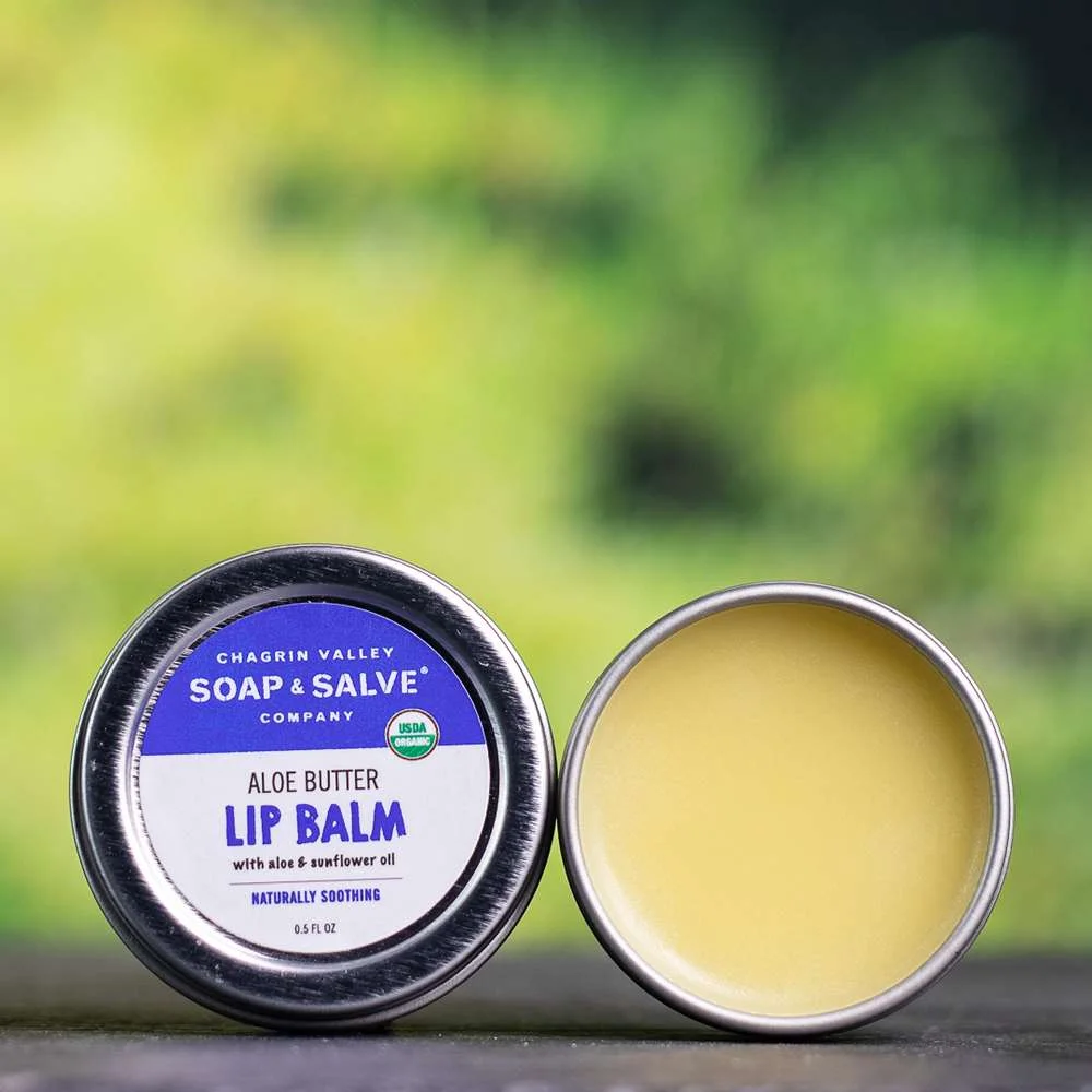 Son dưỡng bơ lô hội Chagrin Valley Soap & Salve Company Lip Balm Aloe Butter