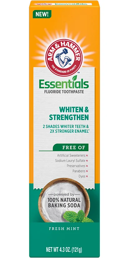 Kem đánh răng Arm & Hammer Essentials Whiten & Strengthen Fluoride Toothpaste Fresh Mint