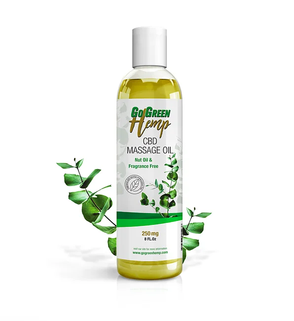 Gogreen Hemp Cbd Massage Oil Nut Oil & Fragrance Free