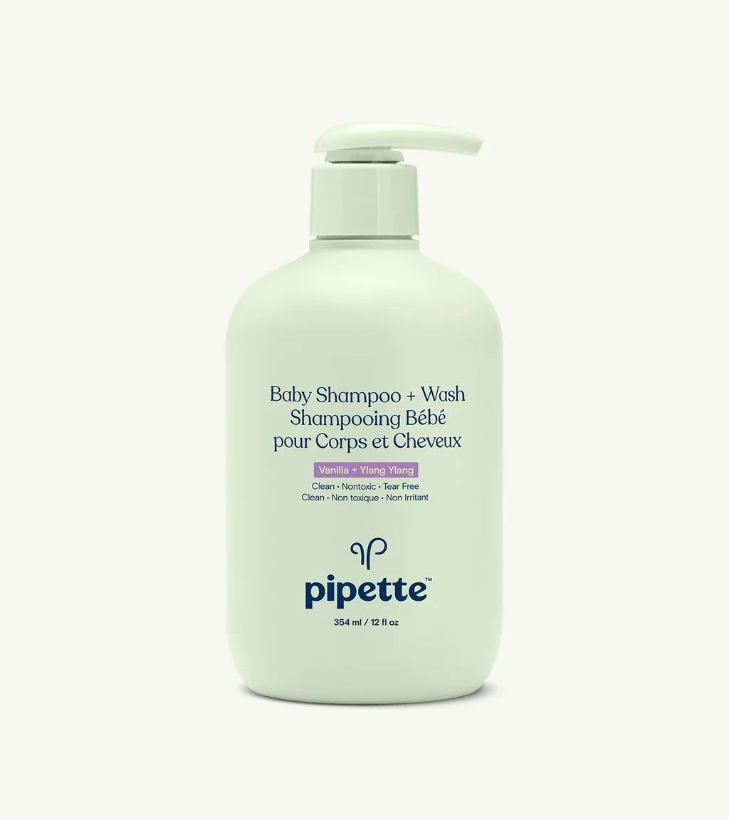 Dầu gội và sữa tắm không cay mắt cho bé Pipette Baby Shampoo Wash Vanilla Ylang Ylang