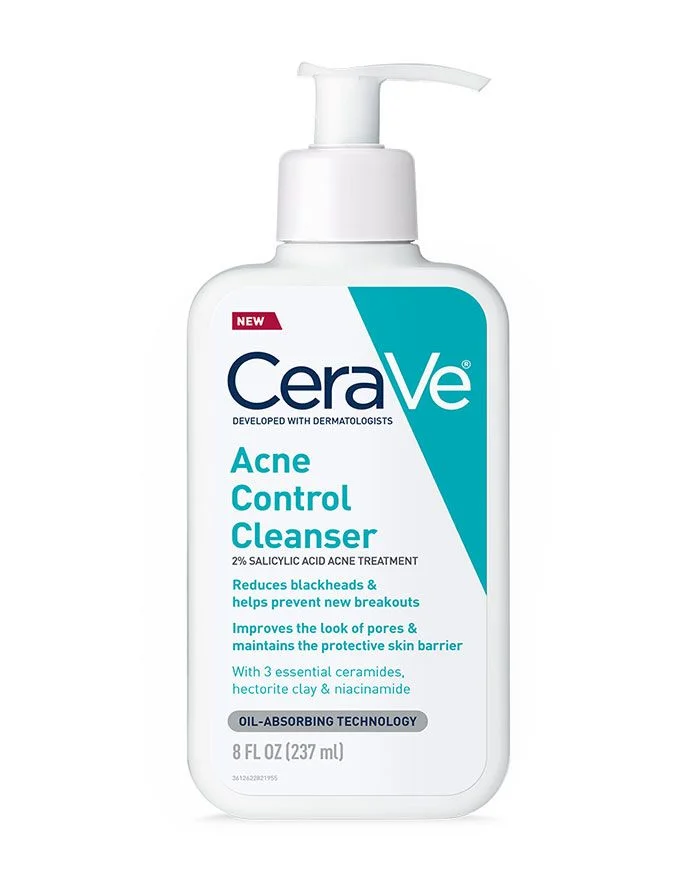 CeraVe 2% Salicylic Acid Acne Control Cleanser Treatment