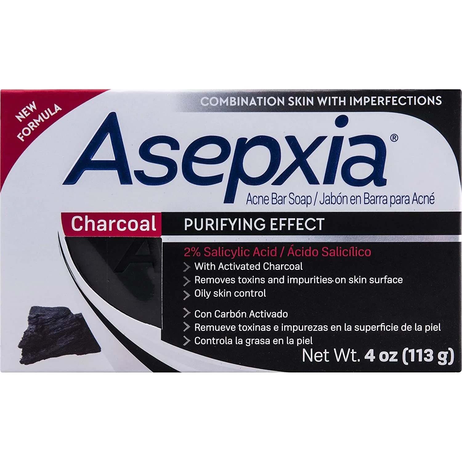 Asepxia Acne Bar Soap Charcoal Purifying Effect
