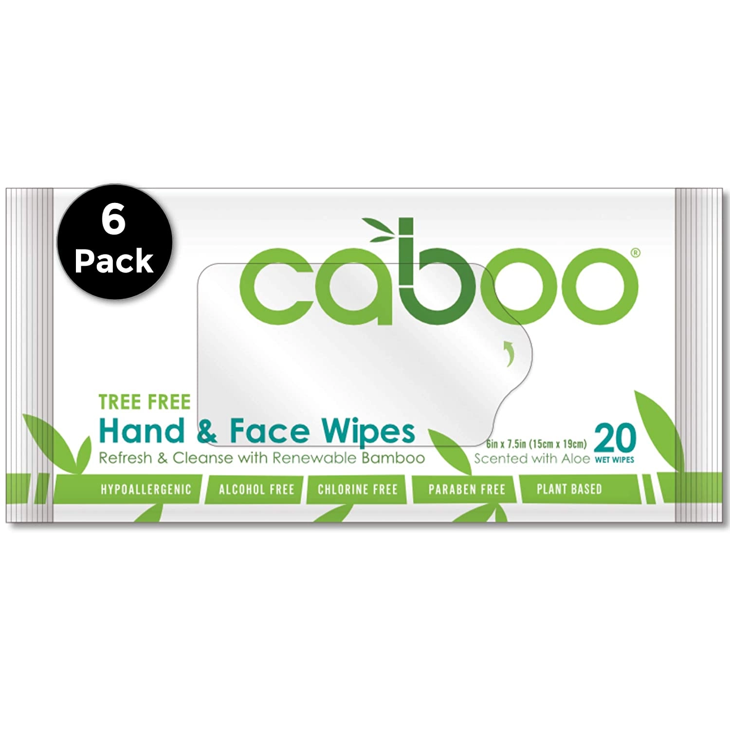 Caboo Bamboo Hands & Face Wipes Unscented