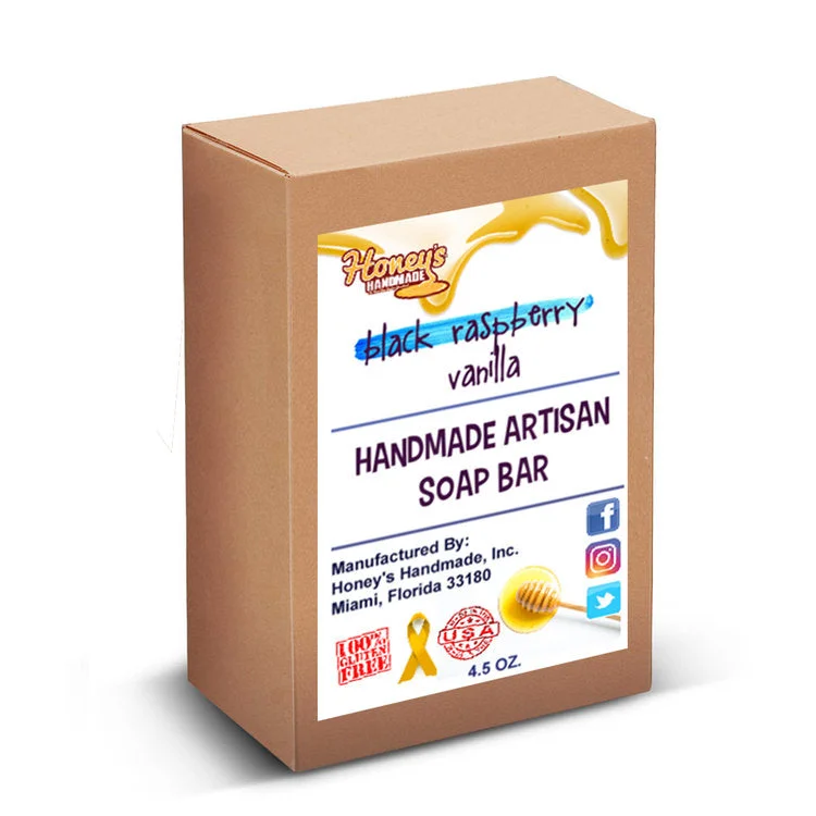 Xà phòng Honey's Handmade BLACK RASPBERRY VANILLA ARTISAN SOAP BAR
