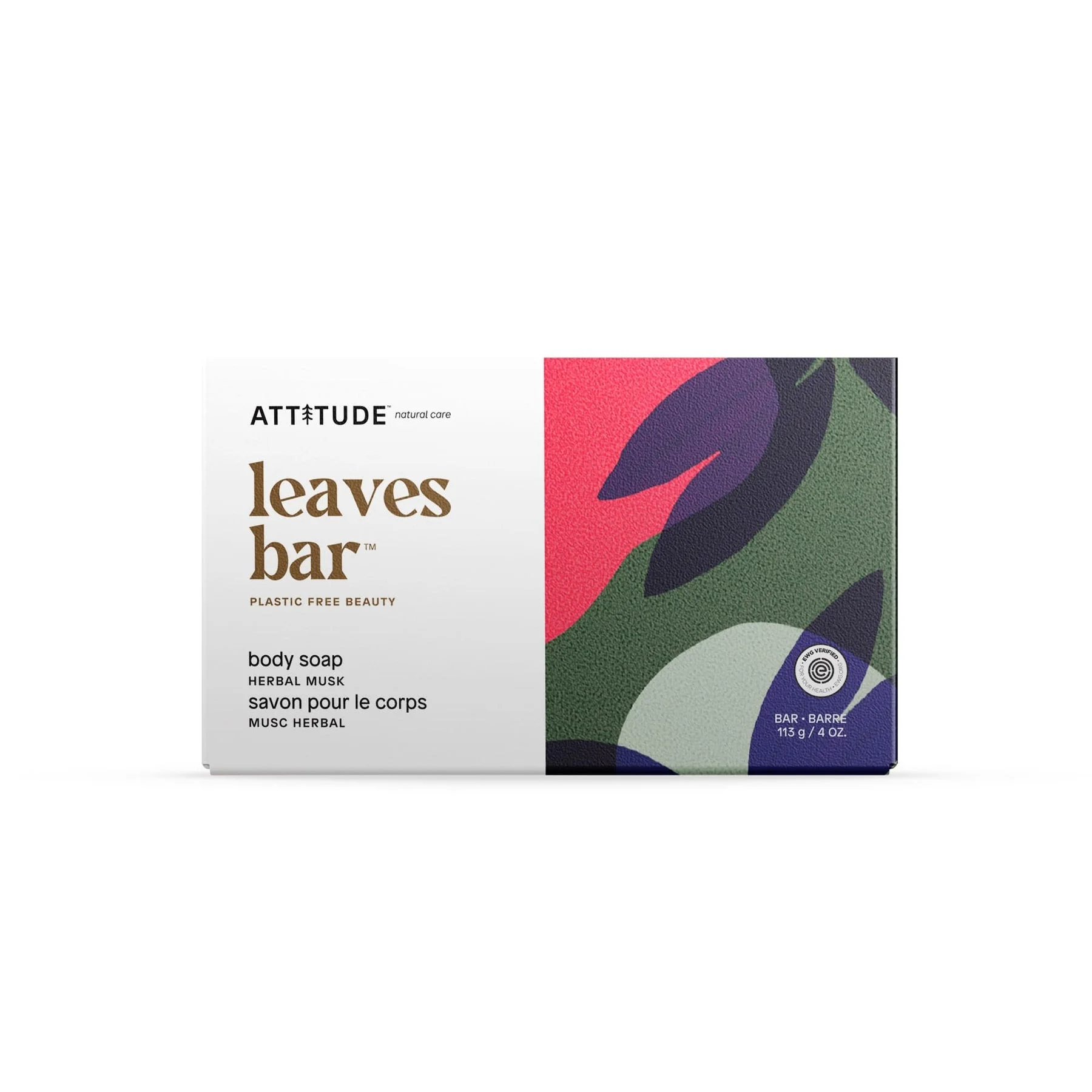 Attitude Leaves Bar Body Soap Herbal Musk