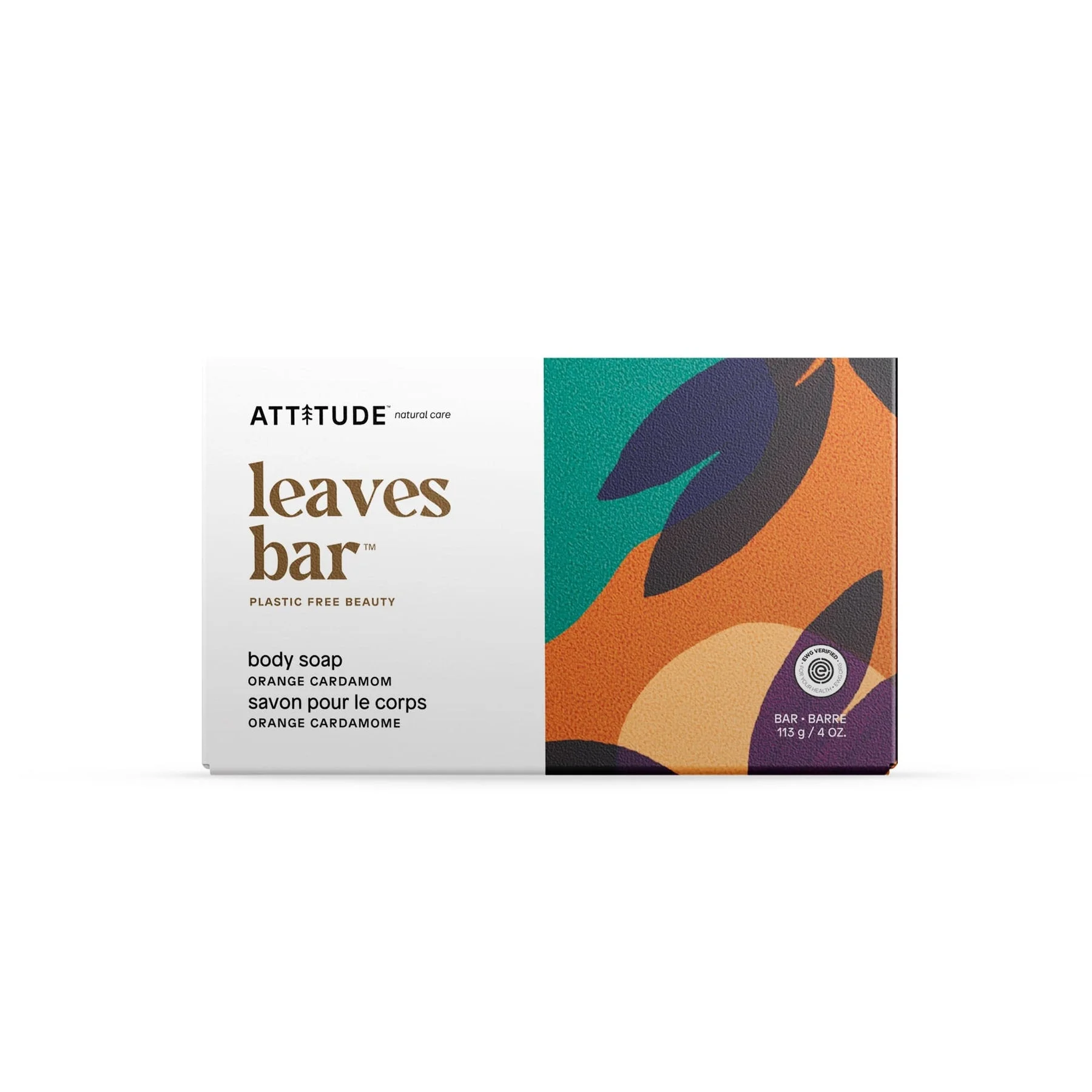 Attitude Leaves Bar Body Soap Orange Cardamom
