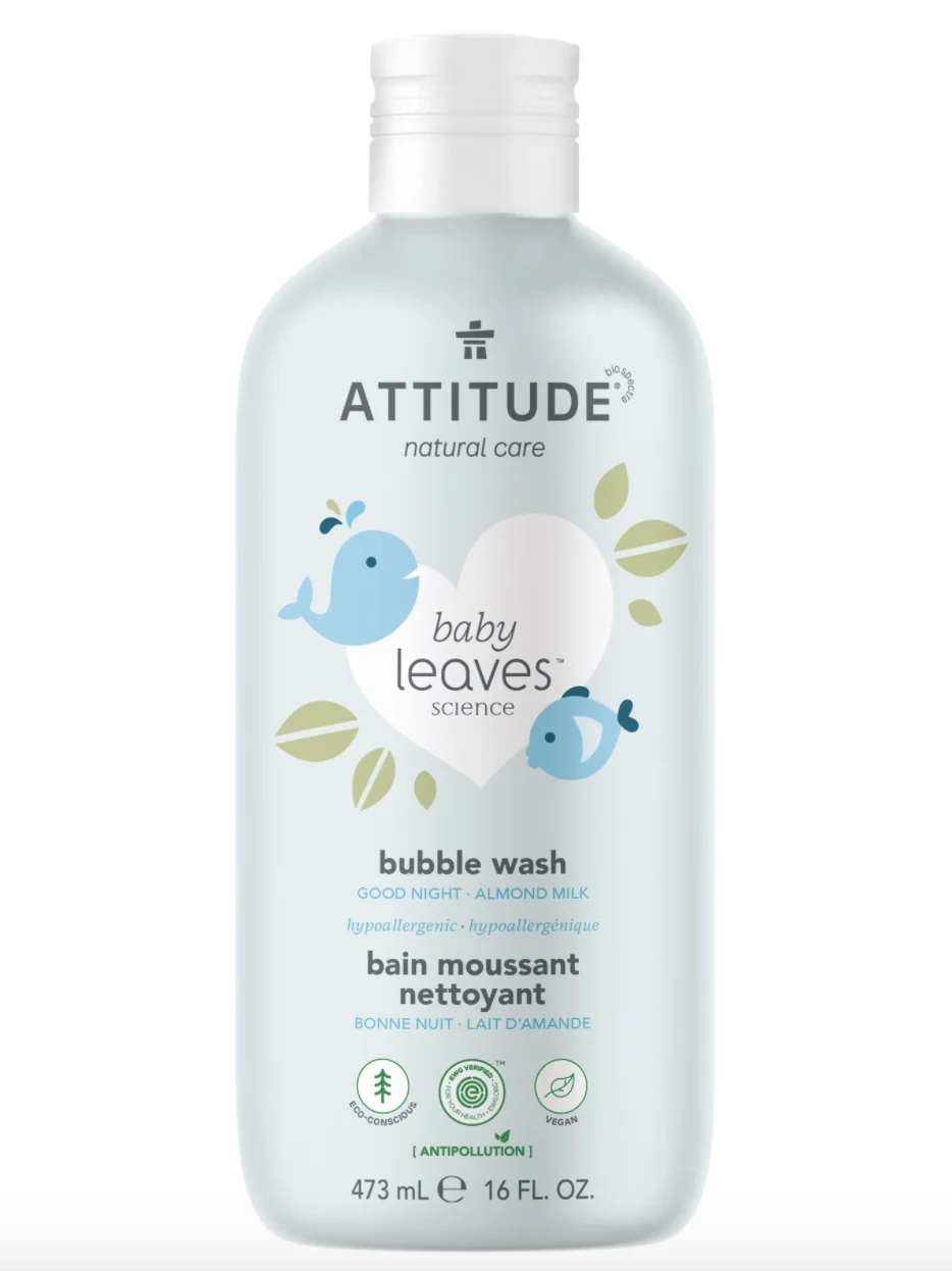 Attitude Baby Leaves Bubble Wash Good Night Almond Milk