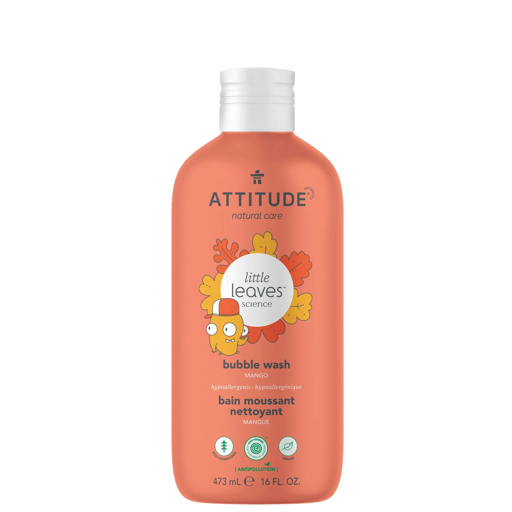 Attitude Little Leaves Bubble Wash Mango