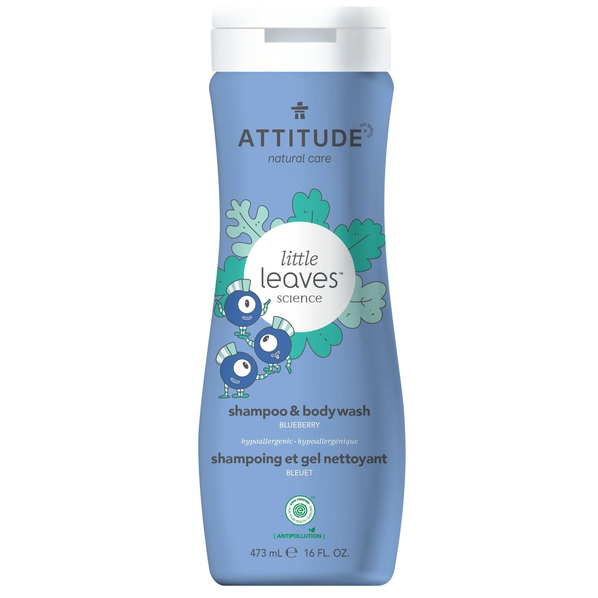 Attitude Little Leaves 2 in 1 Shampoo & Body Wash Blueberry