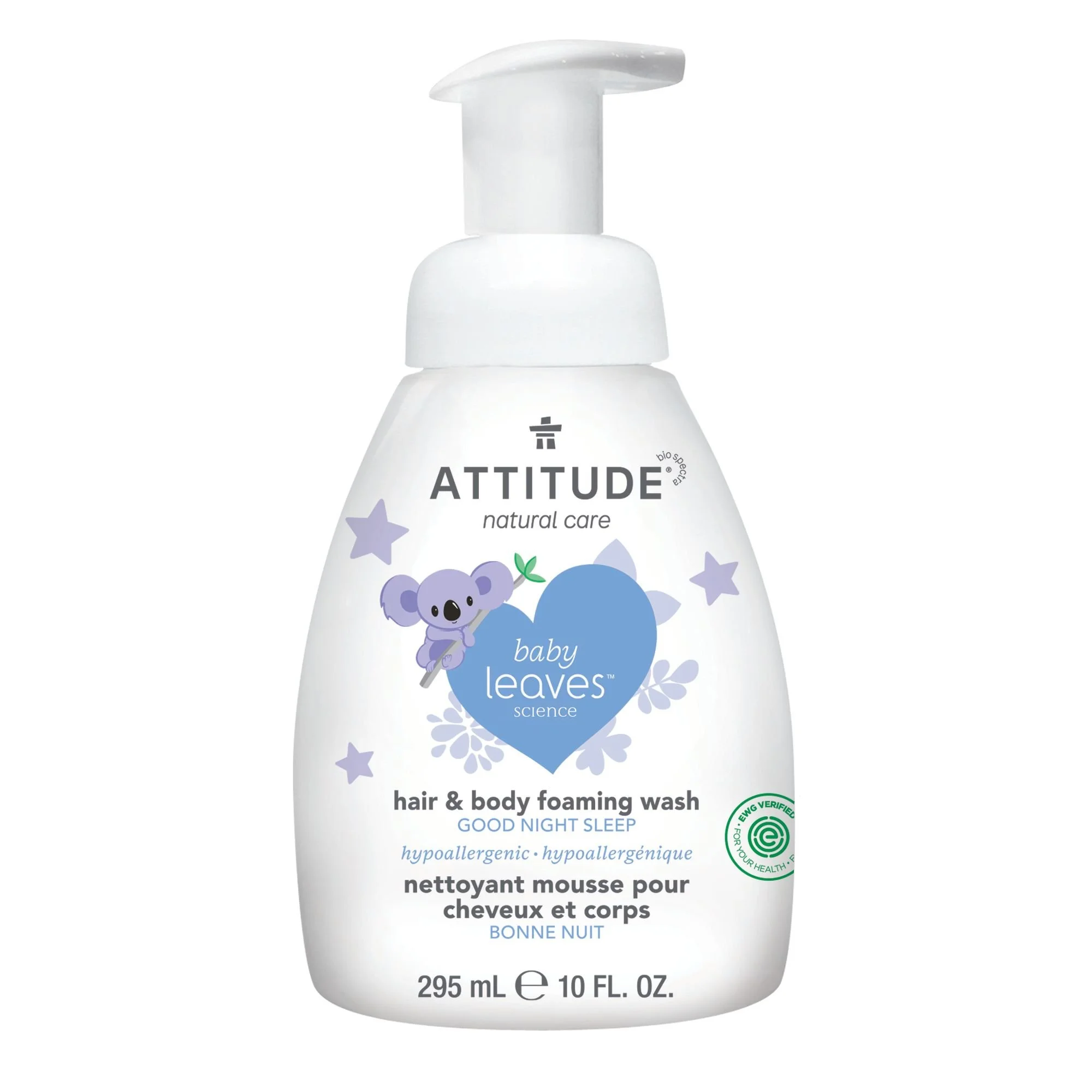 Attitude Baby Leaves 2 in 1 Foaming Wash Good Night Almond Milk