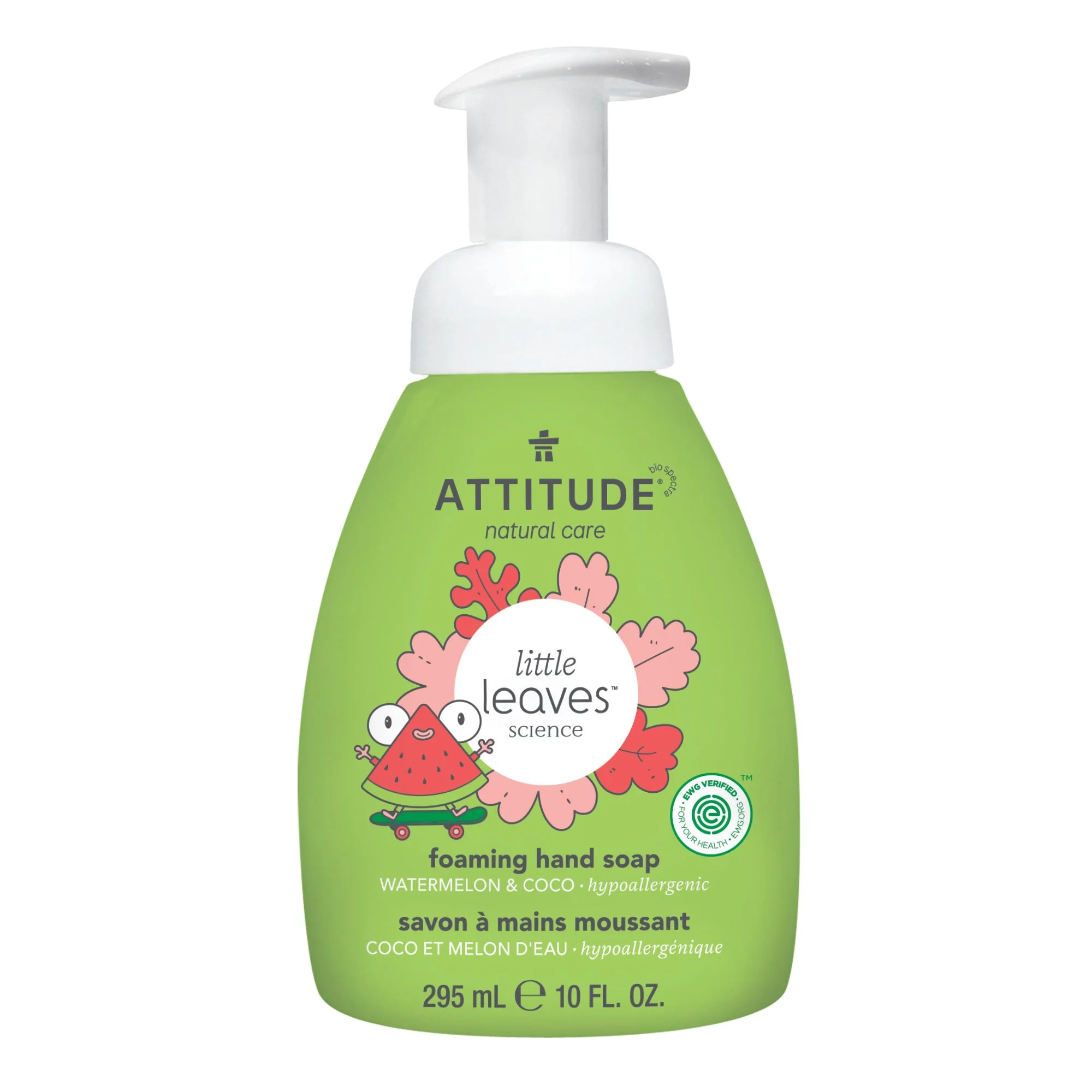 Nước rửa tay bí đao Attitude Little Leaves Foaming Hand Soap Watermelon & Coco