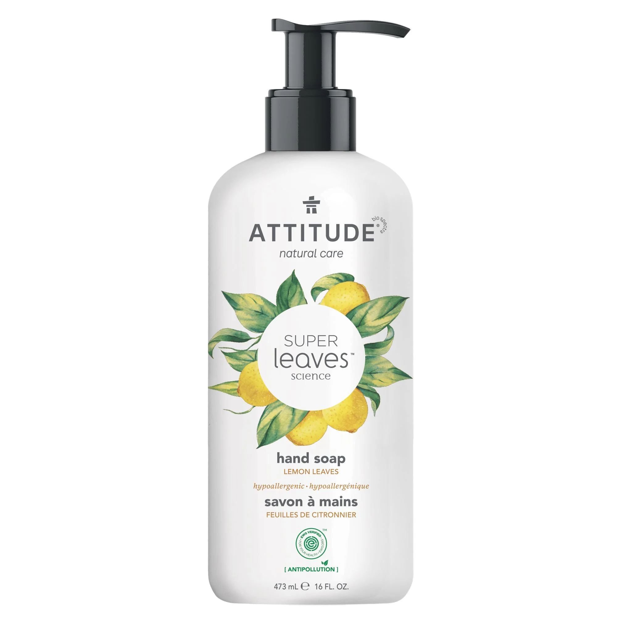 Attitude Super Leaves Natural Hand Soap Lemon Leaves