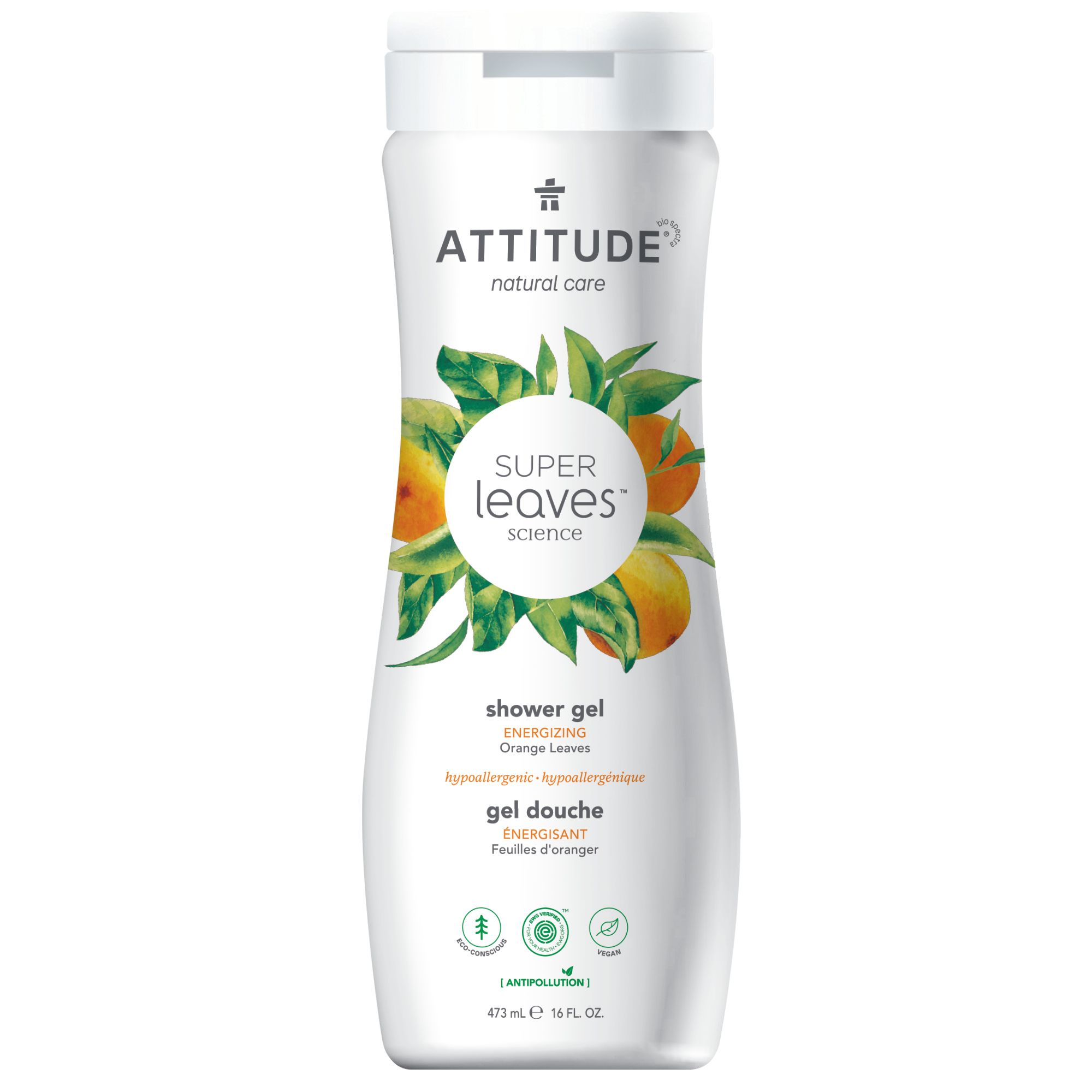 Ingredients Attitude Super Leaves Shower Gel Energizing Orange Leaves
