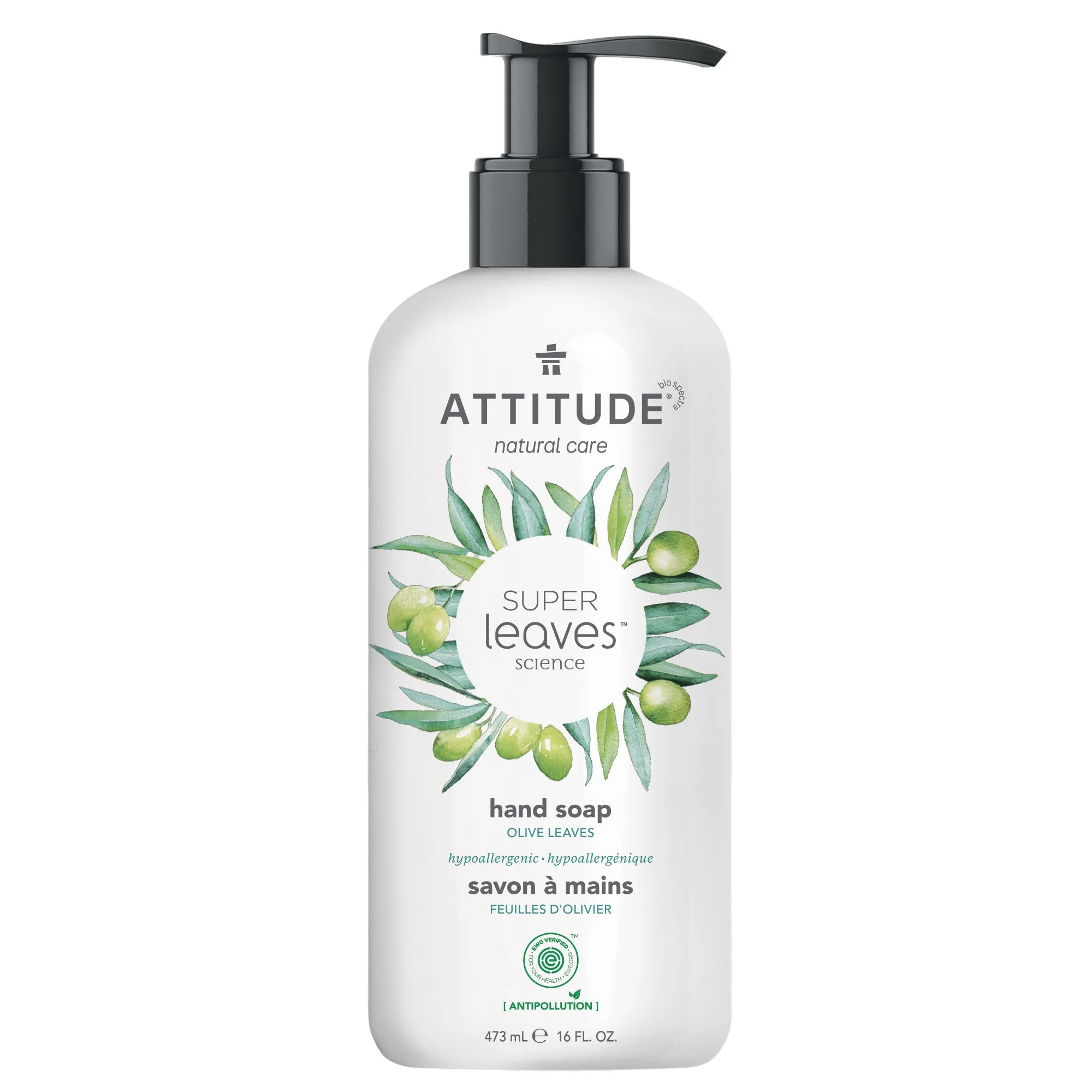 Attitude Super Leaves Liquid Hand Soap Olive Leaves