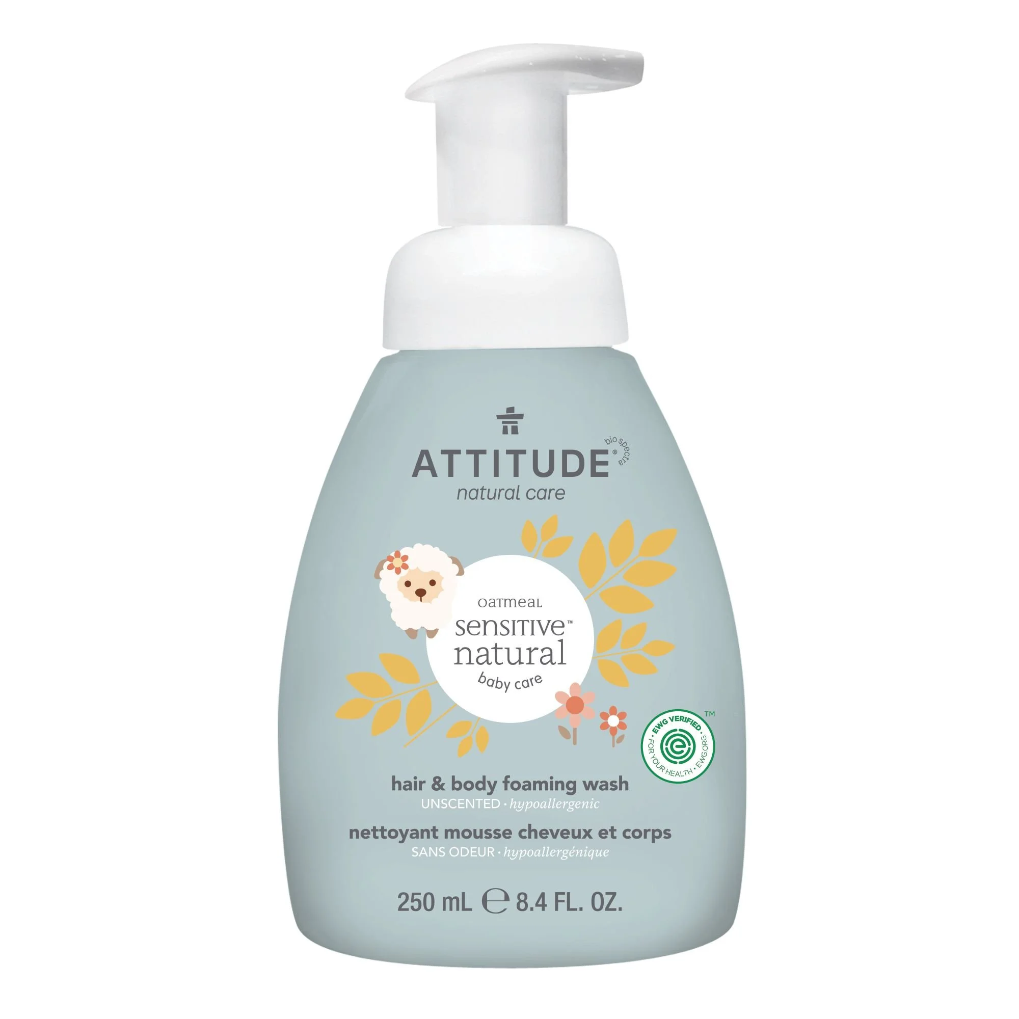 Attitude Baby 2 in 1 Hair and Body Foaming Wash