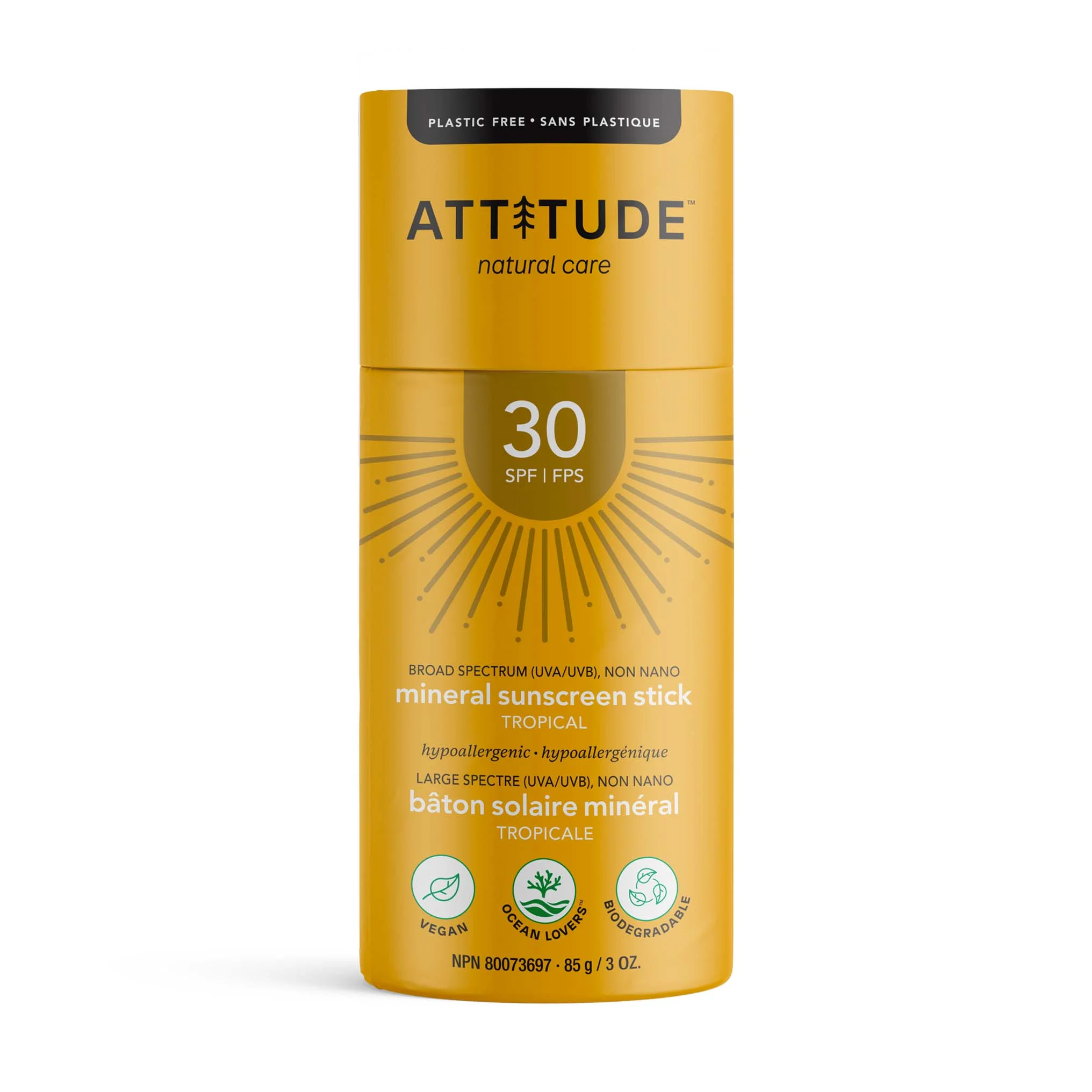 Attitude Sunscreen Stick Tropical SPF 30