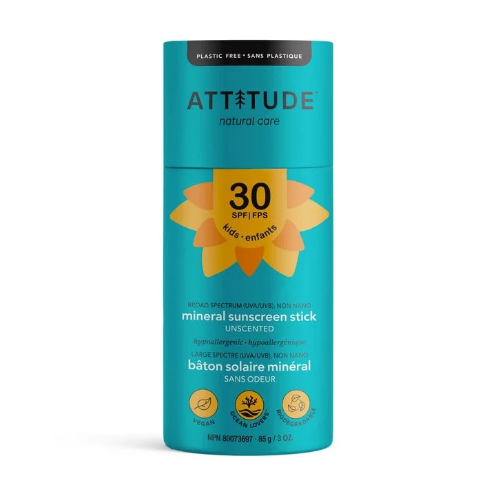 Attitude Kids Sunscreen Stick Unscented SPF 30