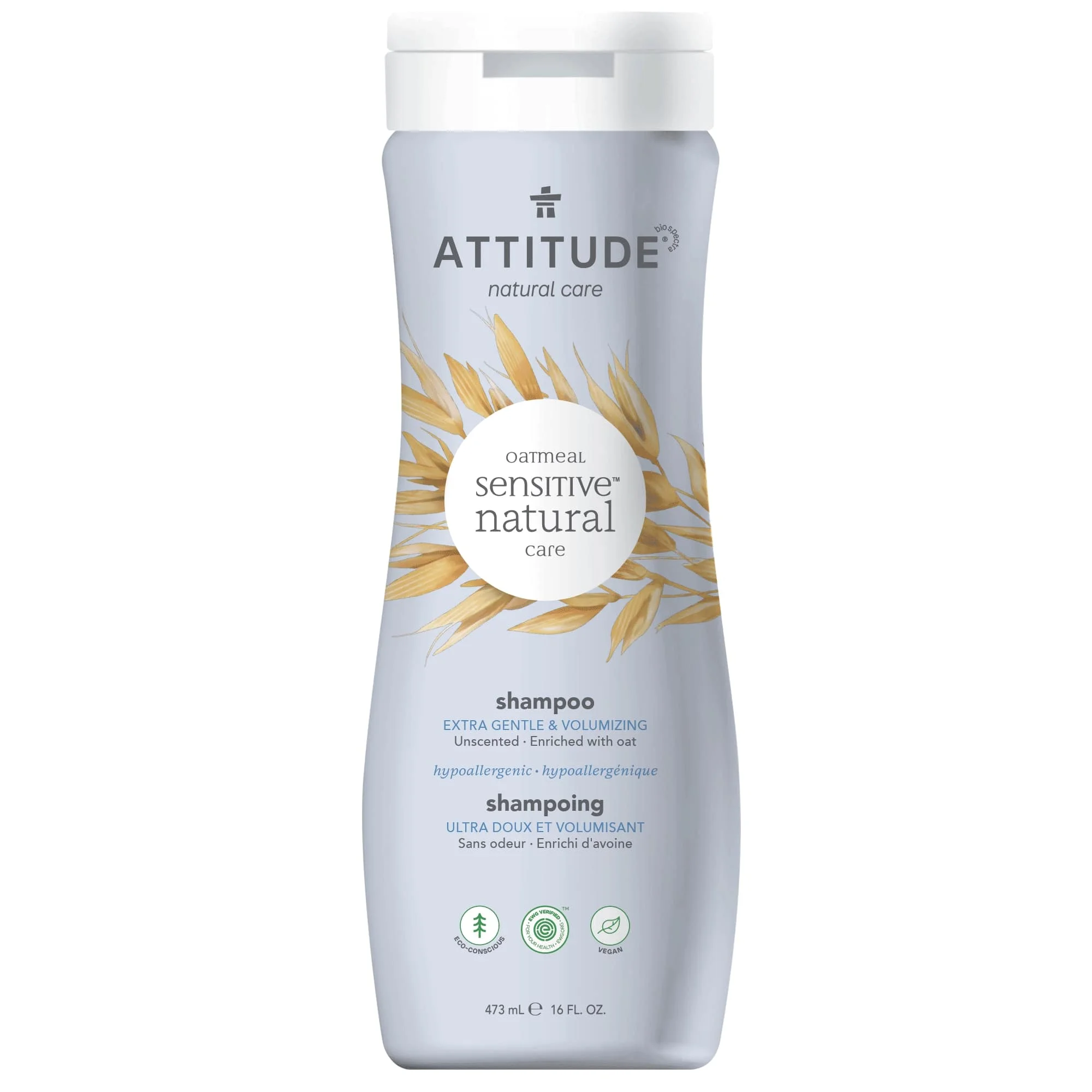 Dầu gội Attitude Sensitive Skin Shampoo Extra Gentle & Volumizing