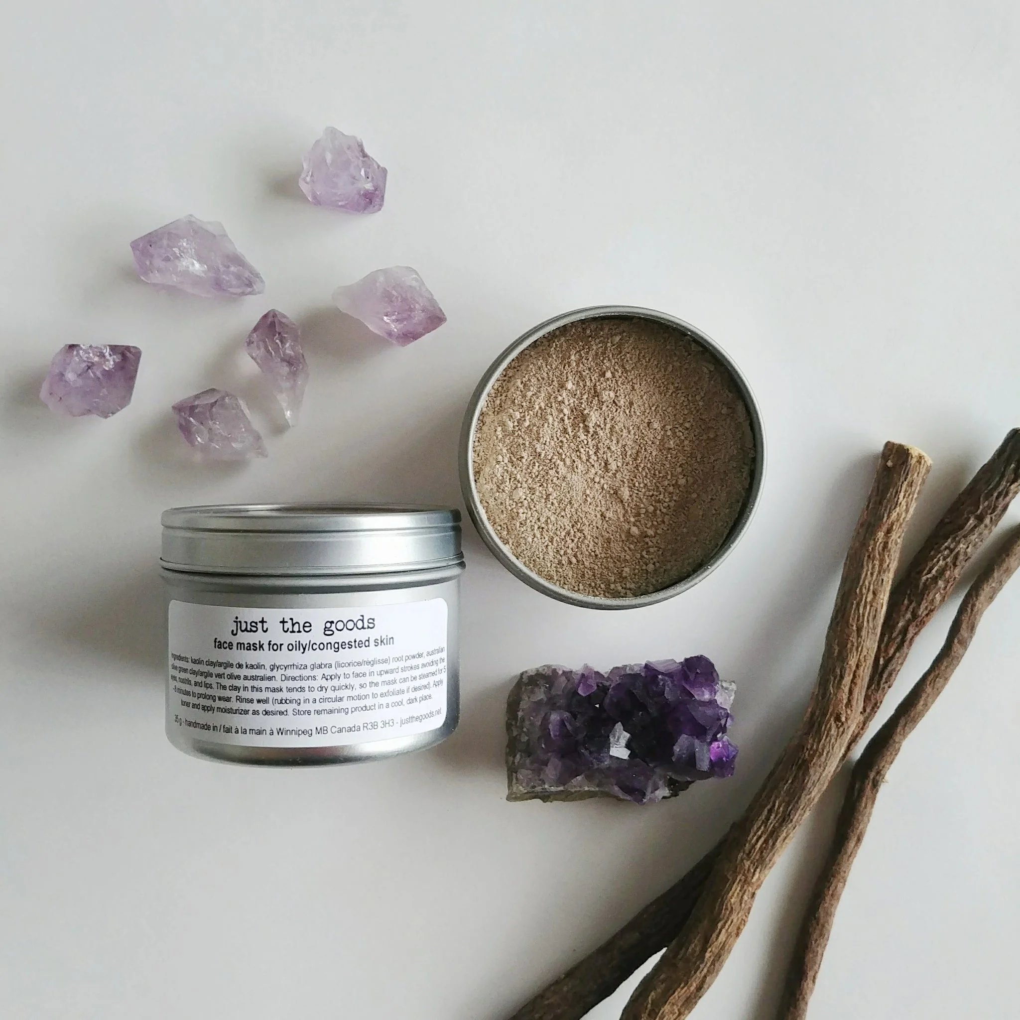 Just the Goods vegan face mask for oily congested skin