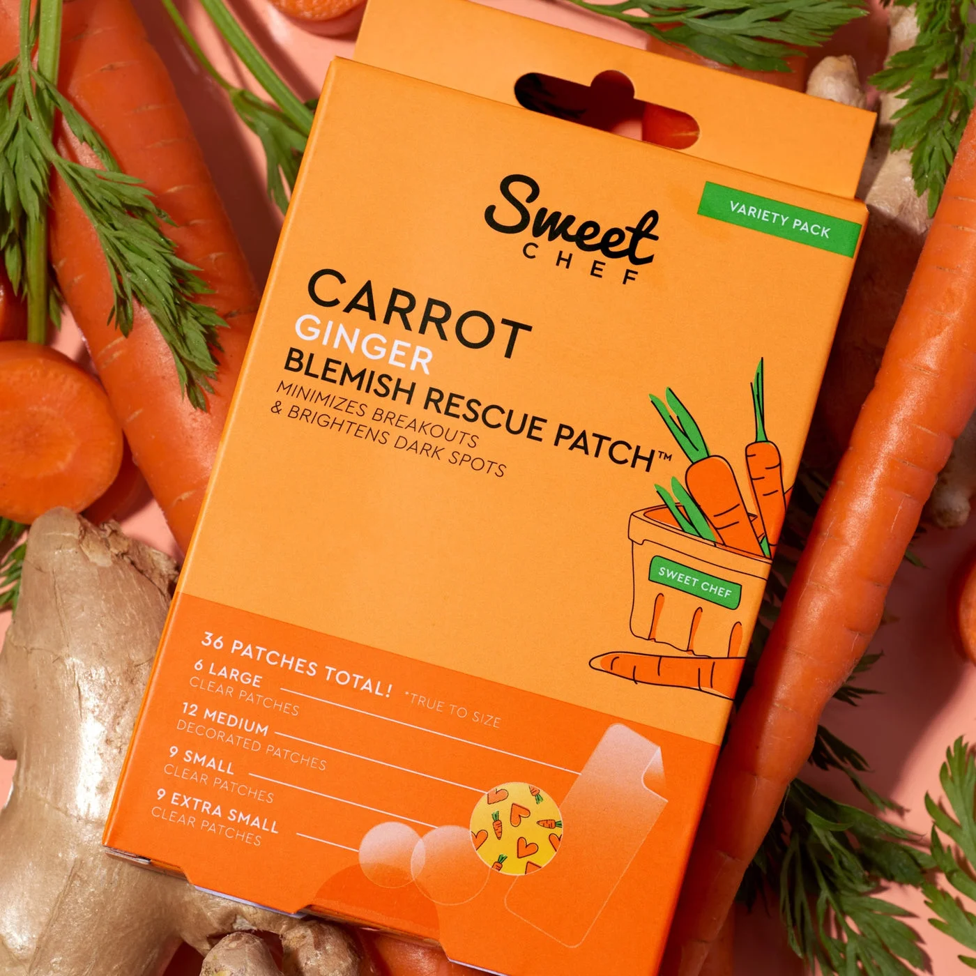 Sweet Chef Carrot Ginger Blemish Rescue Patch Variety Pack