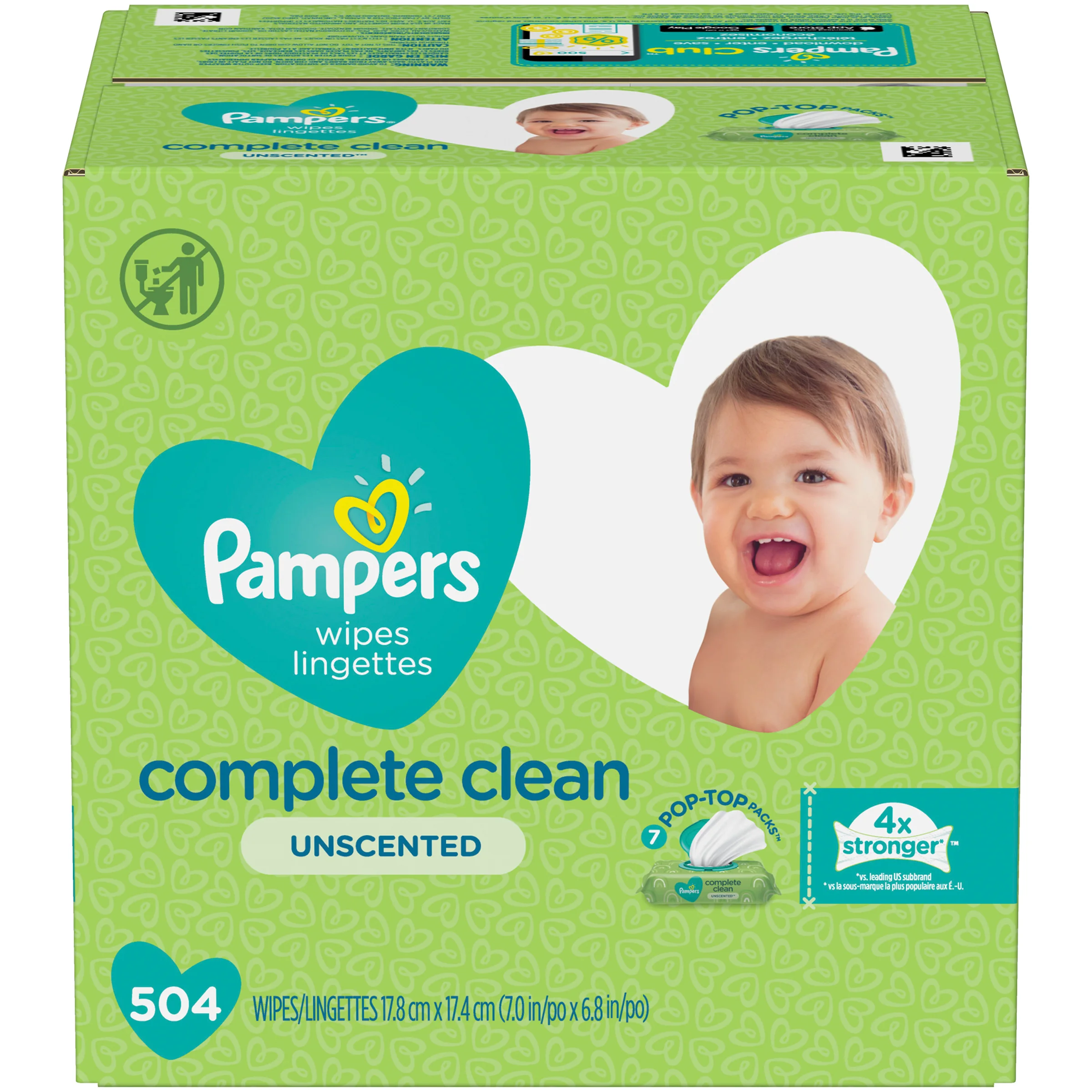 Pampers Complete Clean Wipes Lingettes Unscented