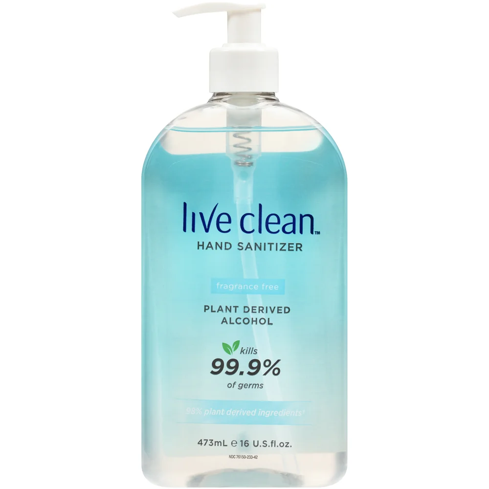 Live Clean Hand Sanitizer Fragrance Free