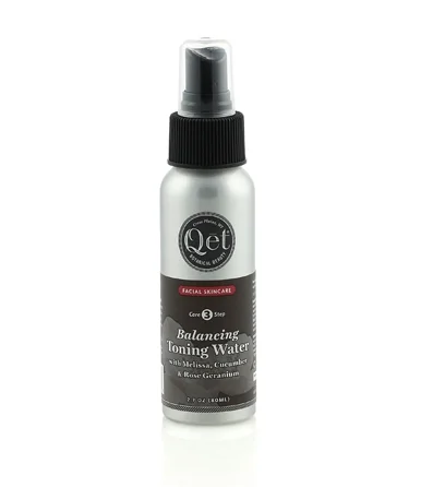 Qet Botanicals Balancing Toning Water with Melissa Cucumber & Rose Geranium