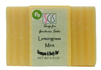 Xà phòng gội đầu Soap for Goodness Sake Shampoo & Body Bar Lemongrass Mint