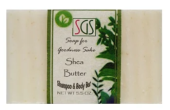 Xà phòng tắm và dầu gội Soap for Goodness Sake Shampoo and Body Bar Shea Butter