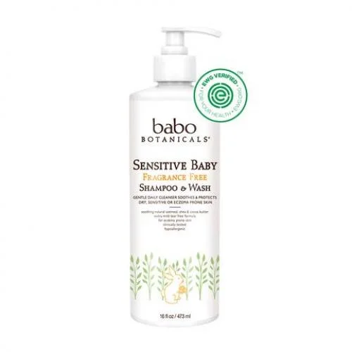 Babo Botanicals Sensitive Baby Fragrance Free Shampoo & Wash