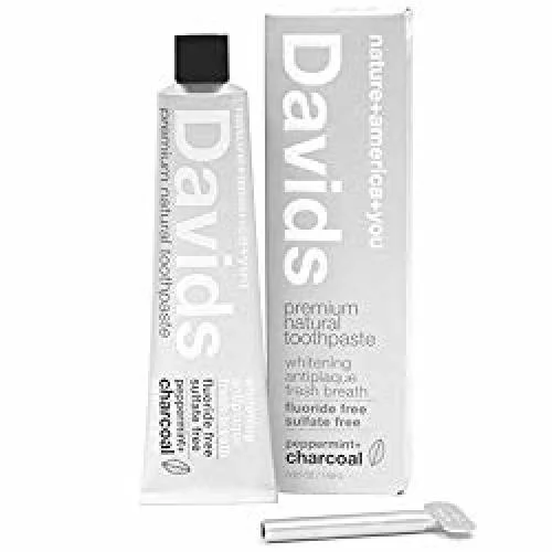 Kem đánh răng than bạc hà Davids Natural Toothpaste Davids Premium Natural Toothpaste Peppermint Charcoal