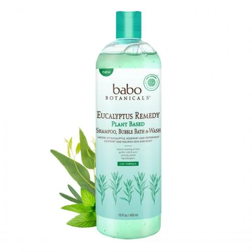 Babo Botanicals Eucalyptus Remedy Plant Based Shampoo Bubble Bath & Wash