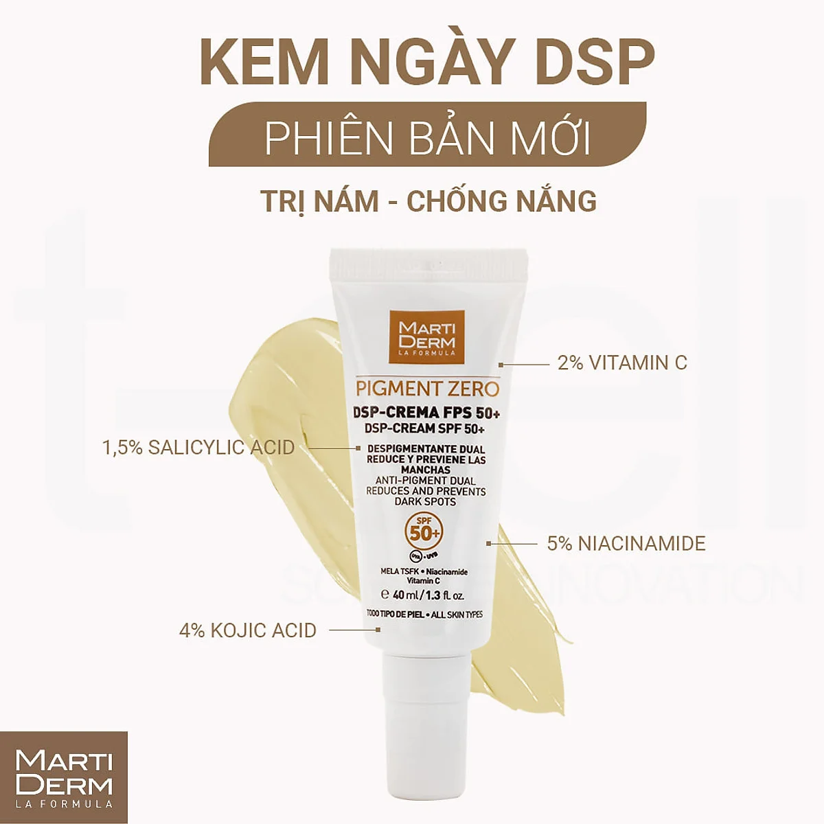 MARTIDERM Pigment Zero DSP SPF50+ Cream