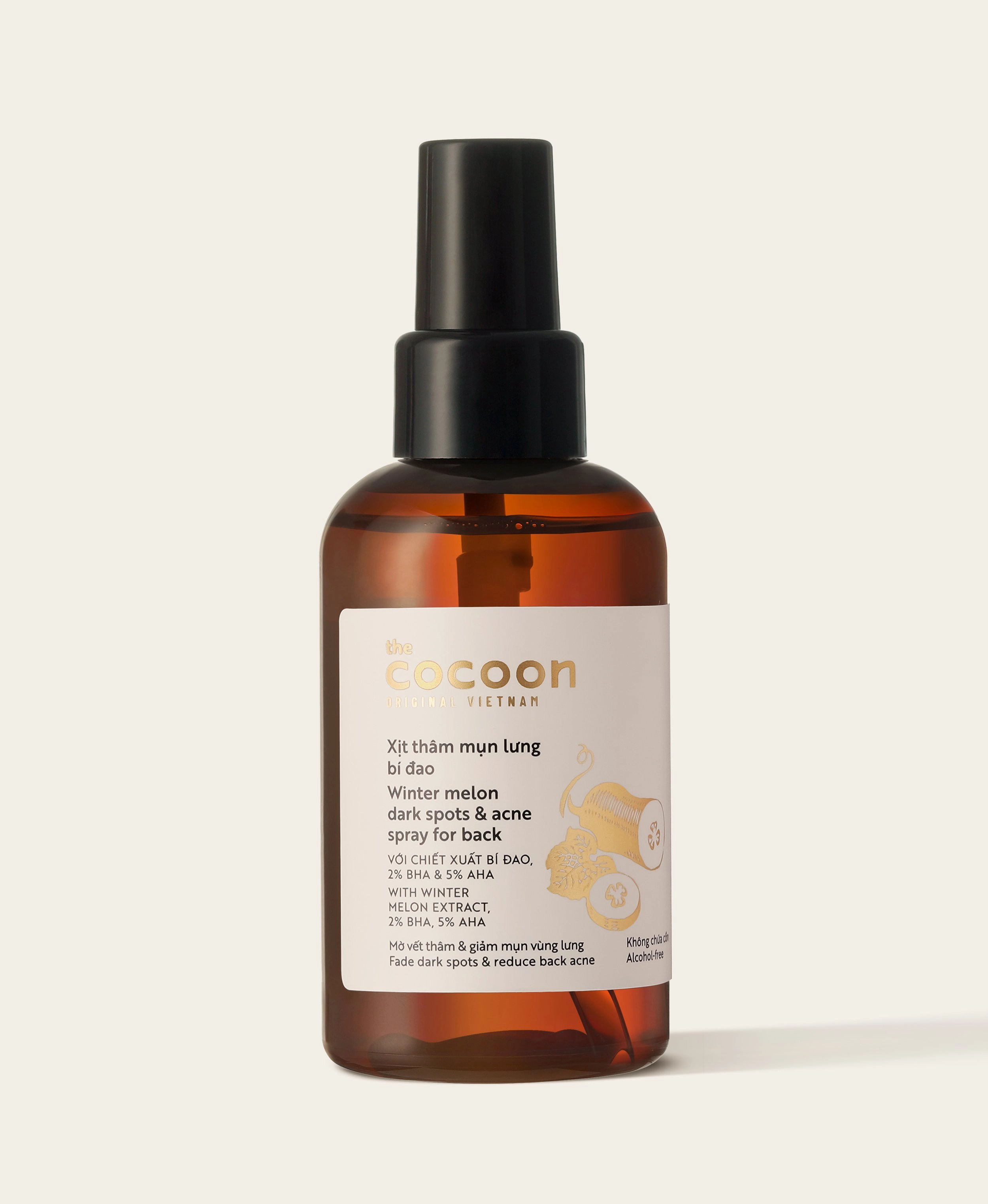 Xịt thâm mụn lưng bí đao the cocoon Winter melon dark spots & acne spray for back