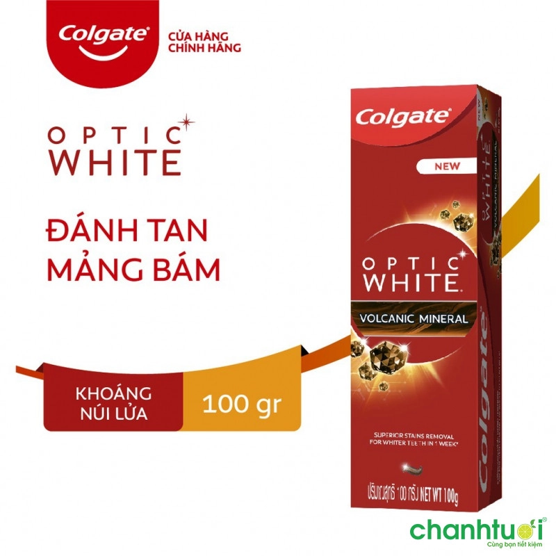 Kem đánh răng Colgate Optic White từ Khoáng chất Núi lửa