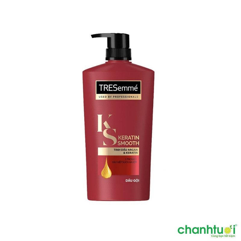 Dầu Gội TRESemmé Keratin Smooth Tinh dầu Argan Và Keratin Vào Nếp Suôn Mượt