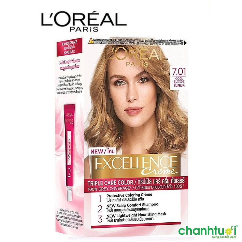 Màu nhuộm dưỡng tóc phủ bạc L'Oreal Paris Excellence Crème 172ml