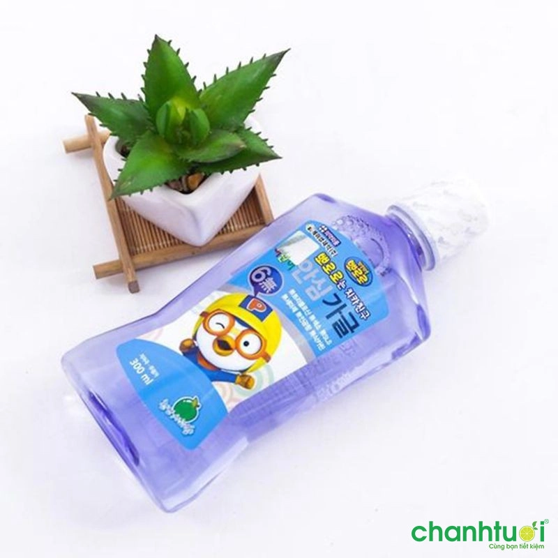 Nước súc miệng bảo vệ răng trẻ em Pororo hương táo 300ml