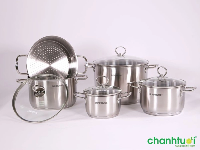 Bộ xoong nồi SUNHOUSE SHG995