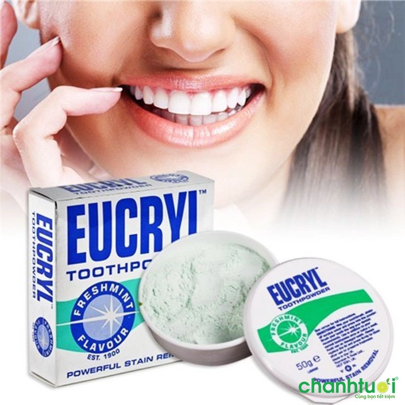 Bột tẩy trắng răng Eucryl 50g