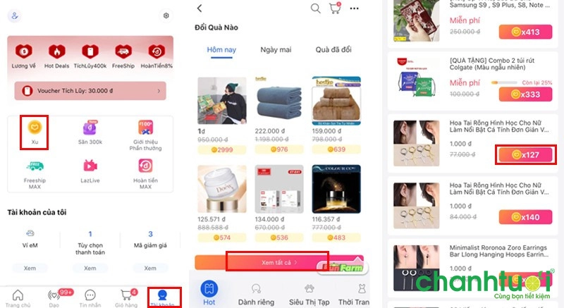 Cách sử dụng xu trên Lazada