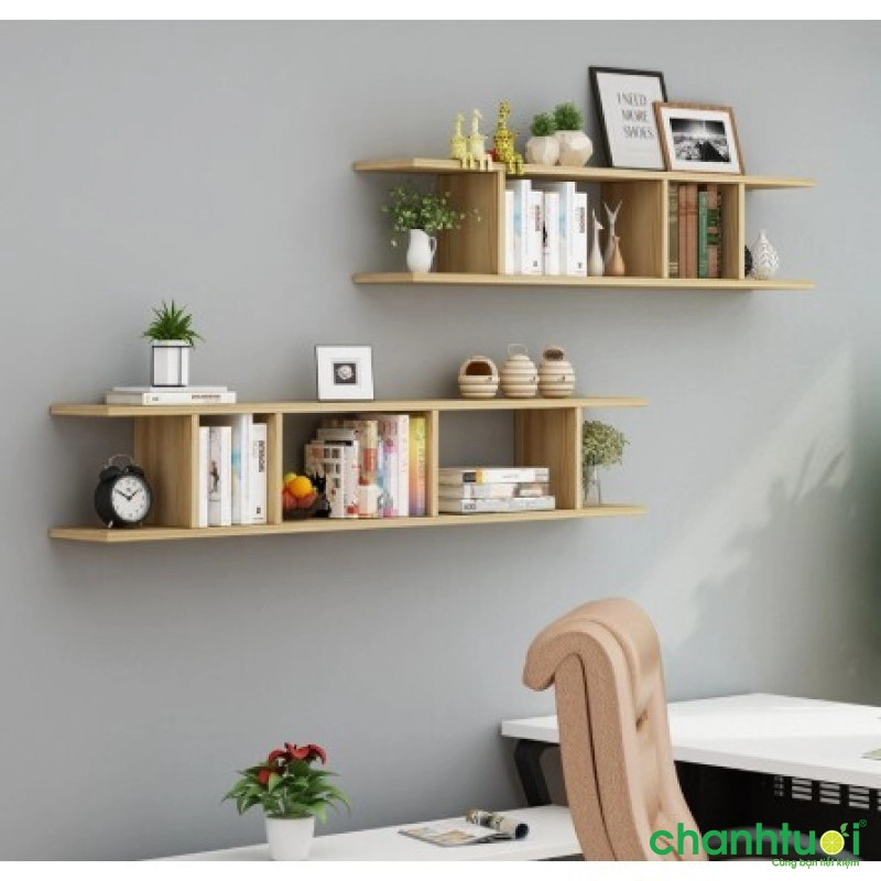 Giá sách treo tường hình chữ nhật