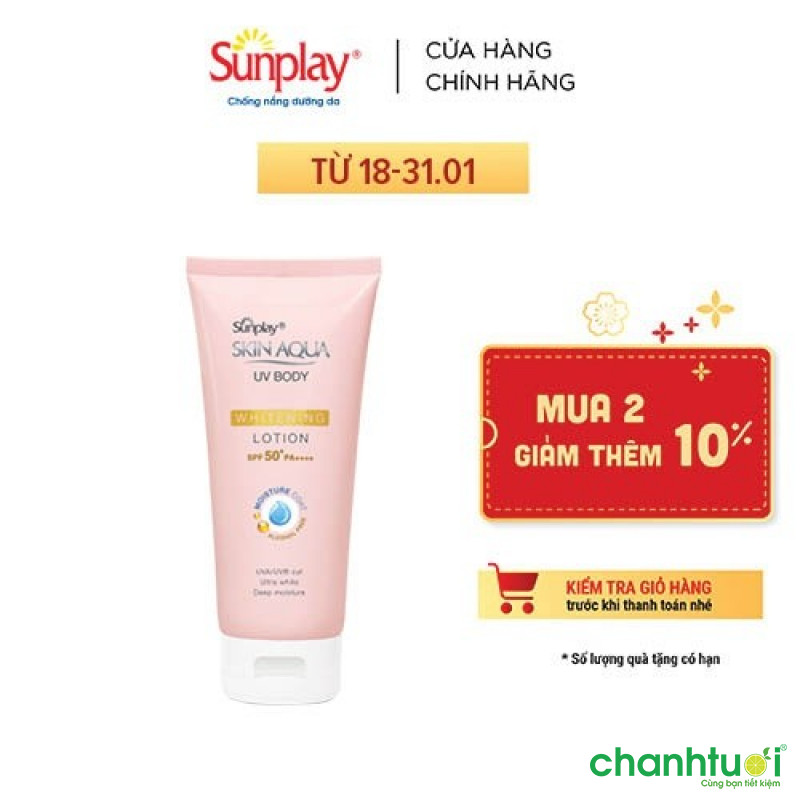 Kem chống nắng dưỡng thể trắng mịn Sunplay Skin Aqua UV Body Whitening Lotion