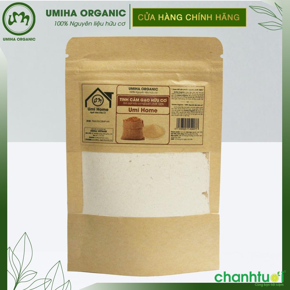 Tinh bột Cám Gạo hữu cơ UMIHOME nguyên chất (Túi Zip 35g)