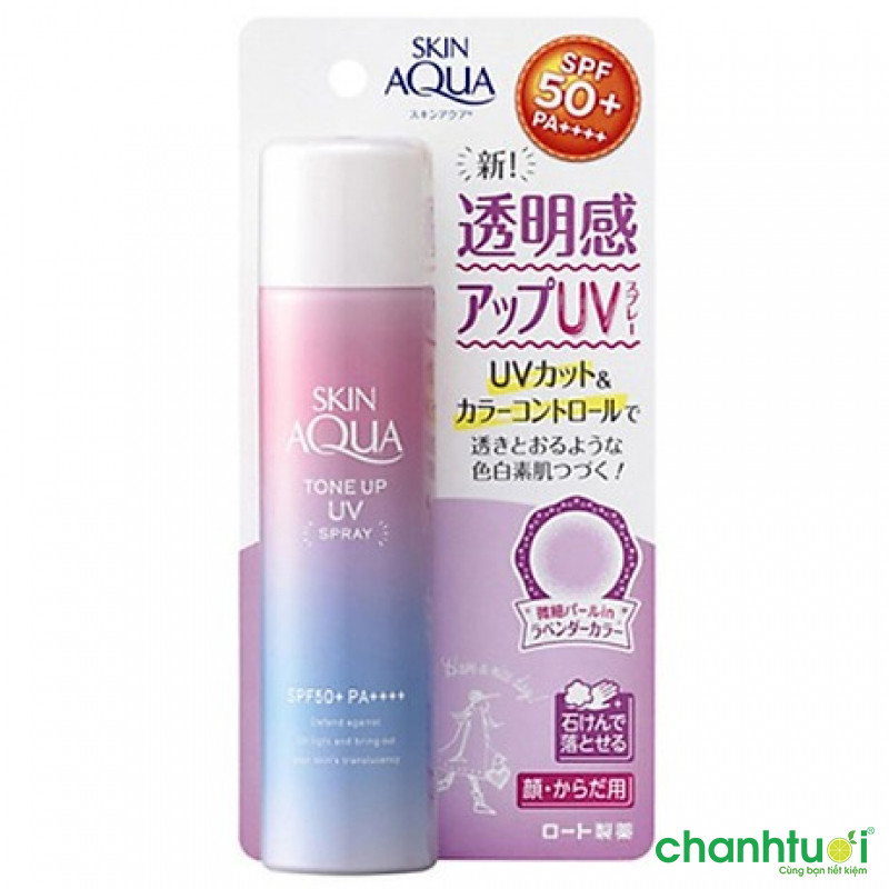 Xịt chống nắng dành cho da mặt và cơ thể Skin Aqua Tone Up UV Spray