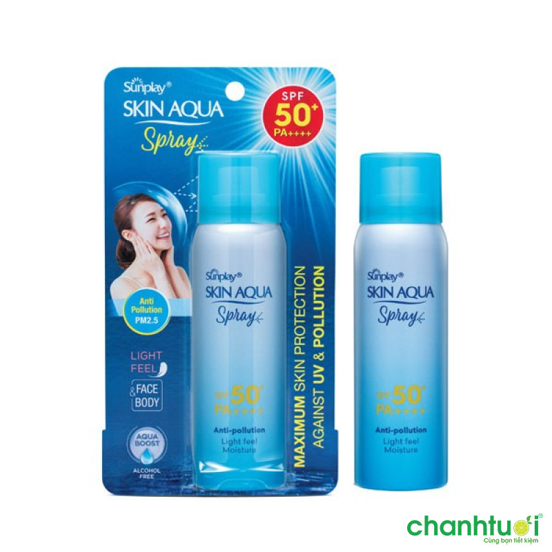 Xịt chống nắng kháng bụi Sunplay Skin Aqua Anti Pollution Spray SPF50+ PA++++