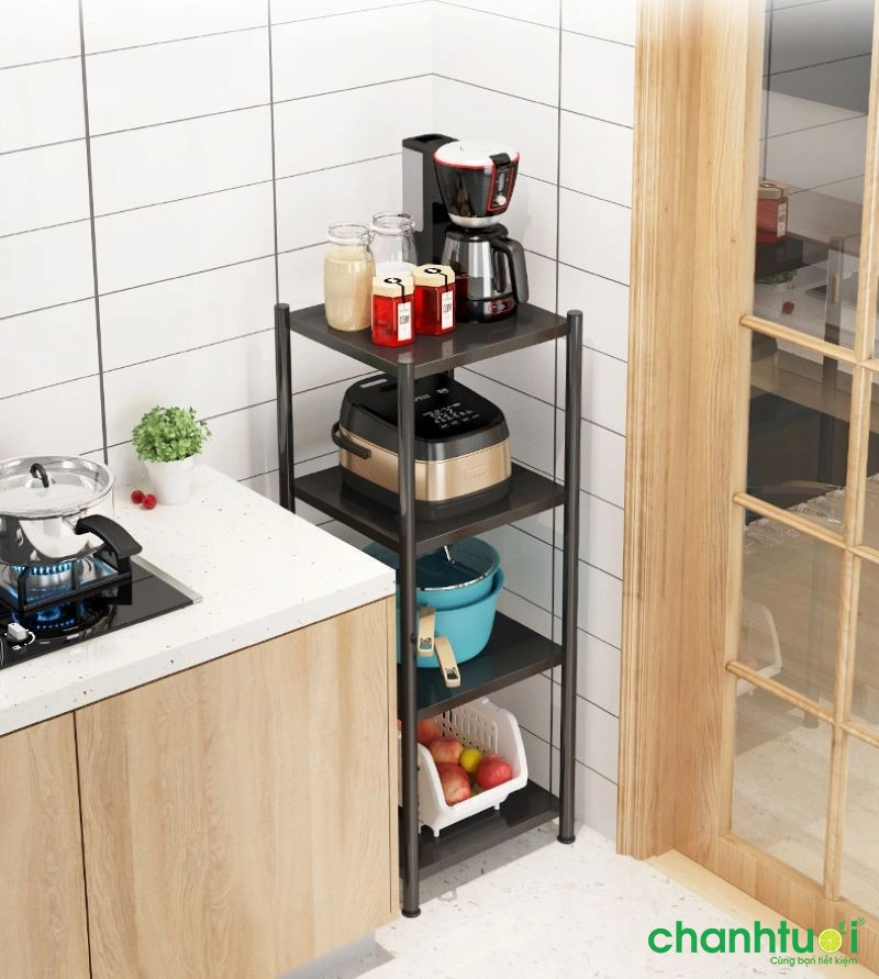 Kệ Để Đồ Đa Năng VANDO Inox 304 Sơn Đen Tĩnh Điện 3 tầng
