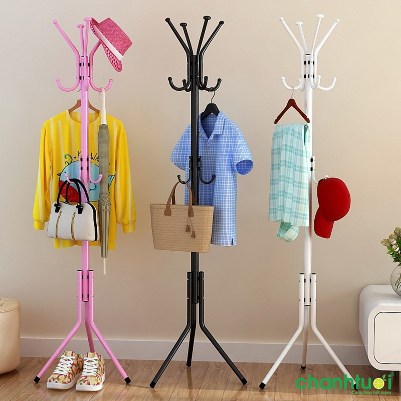 Cây móc treo quần áo đồ đa năng sắt 12 nhánh
